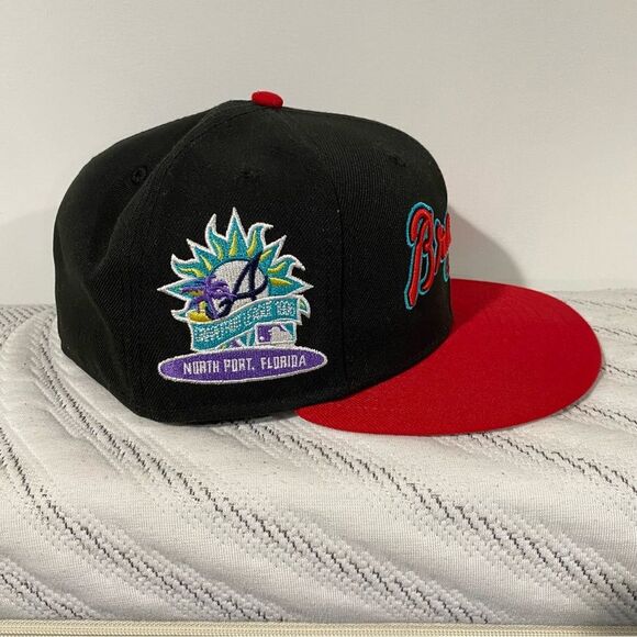 Atlanta Braves New Era Retro Spring Training 59FIFTY Fitted Hat Size 7 1/2 - Picture 2 of 5